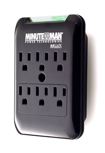 Surge Wall Tap 6-outlet slimline, 1080J